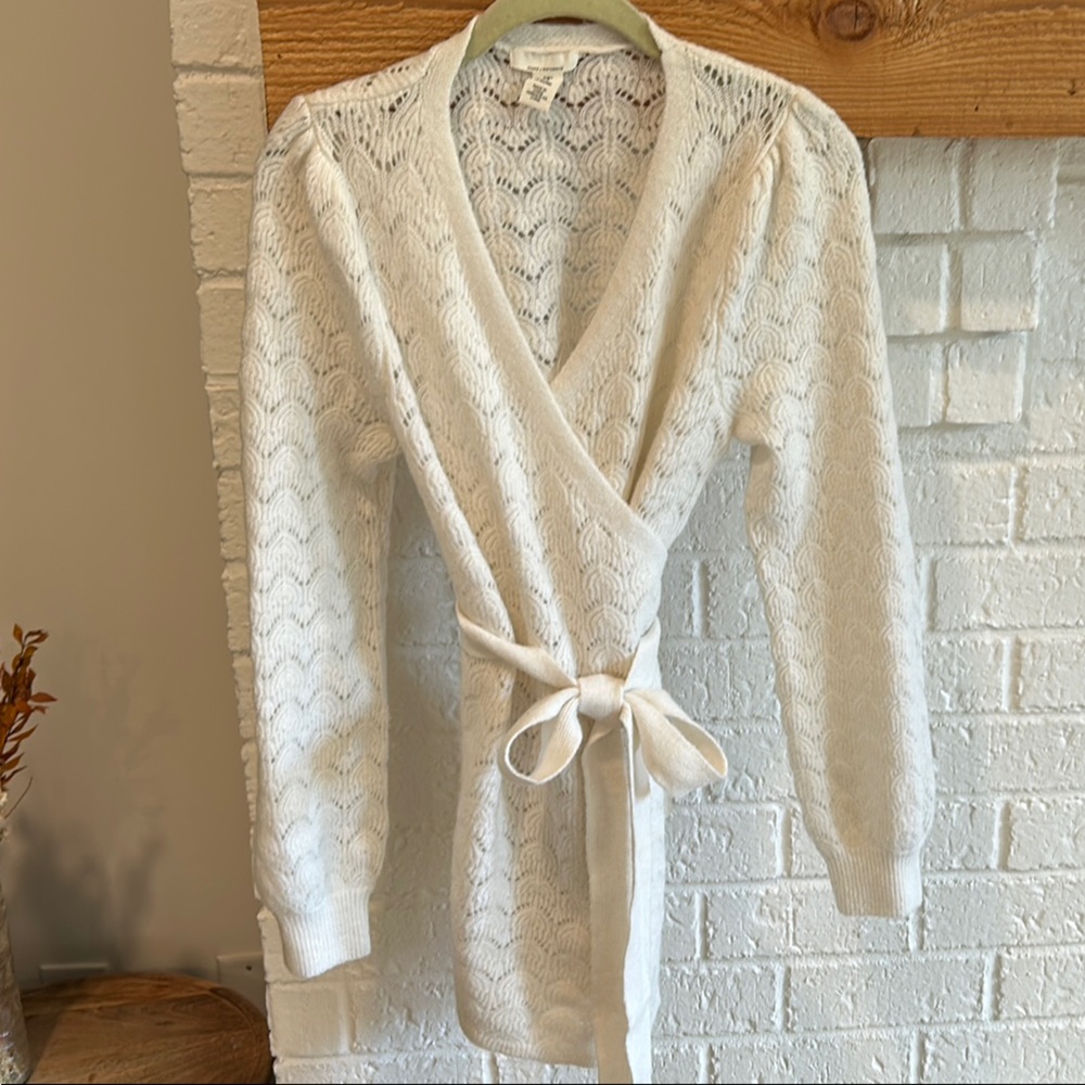 H&M White Knit Maternity Cardigan
